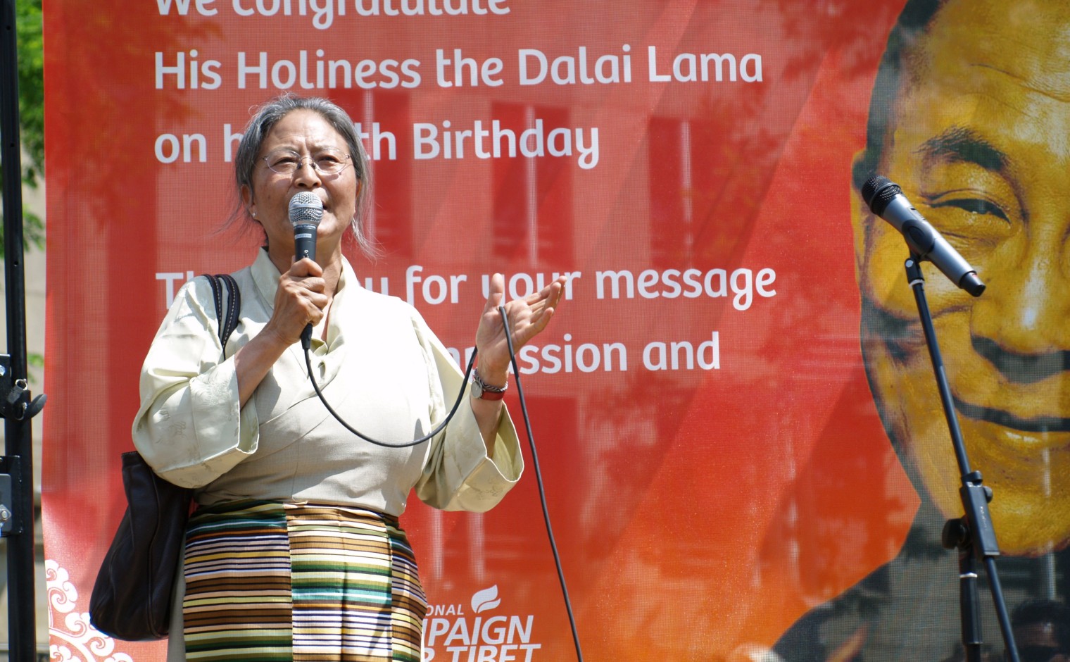Tsering Jampa bij de tachtigste verjaardag van de Dalai Lama, 2015.
