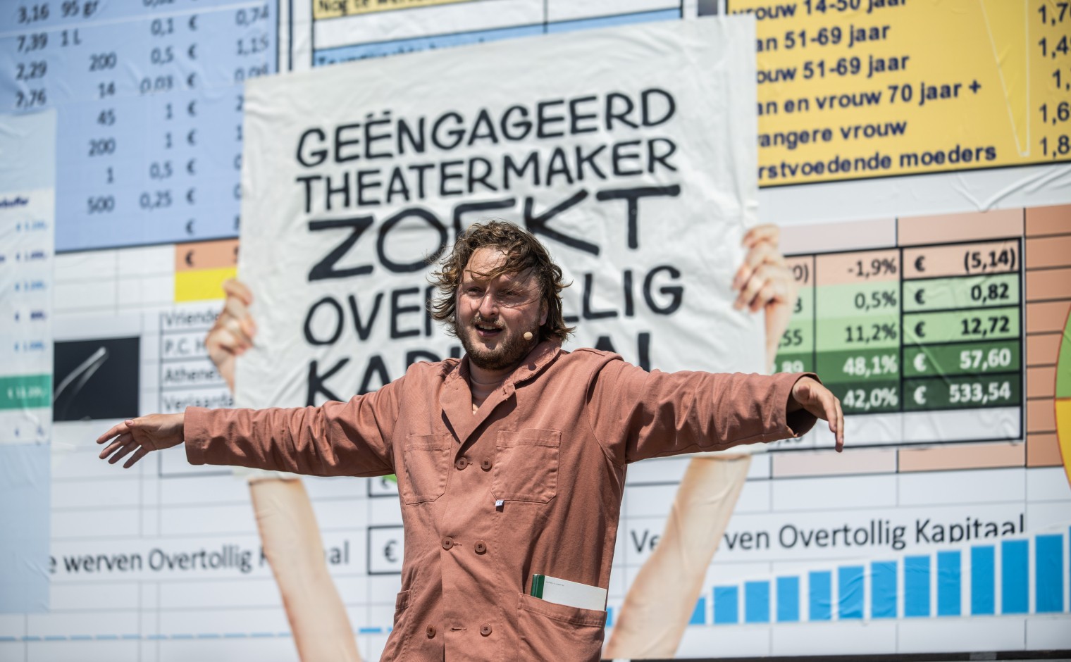 Greg Nottrot speelt 'Goed goud geld' tijdens de Vakdag fondsenwerving 2023.