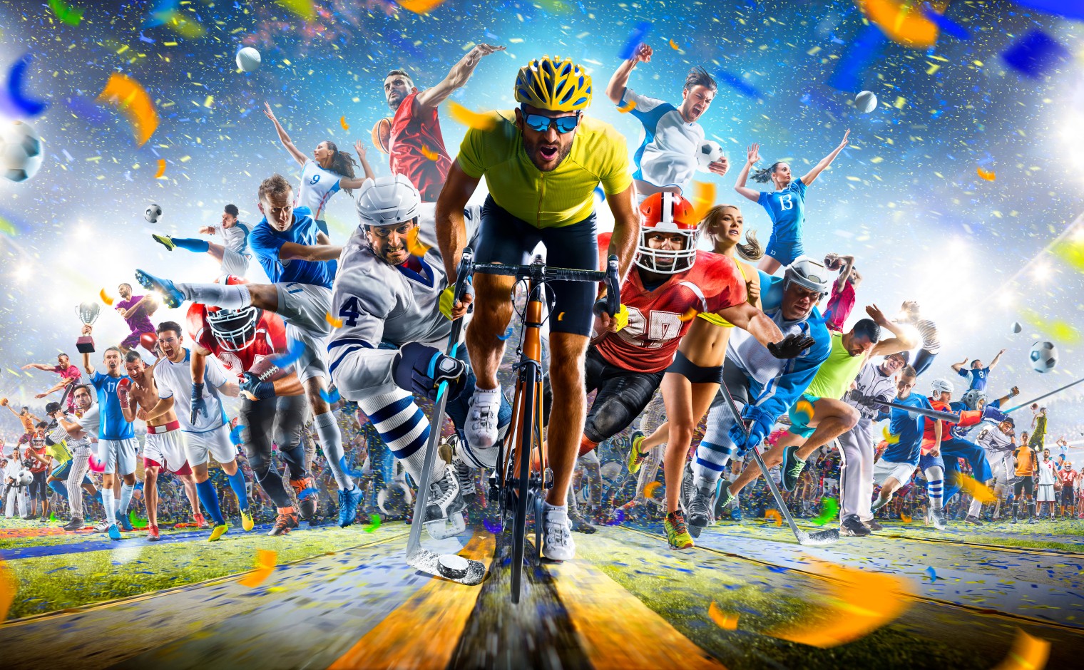Verschillende soorten sport bij elkaar
