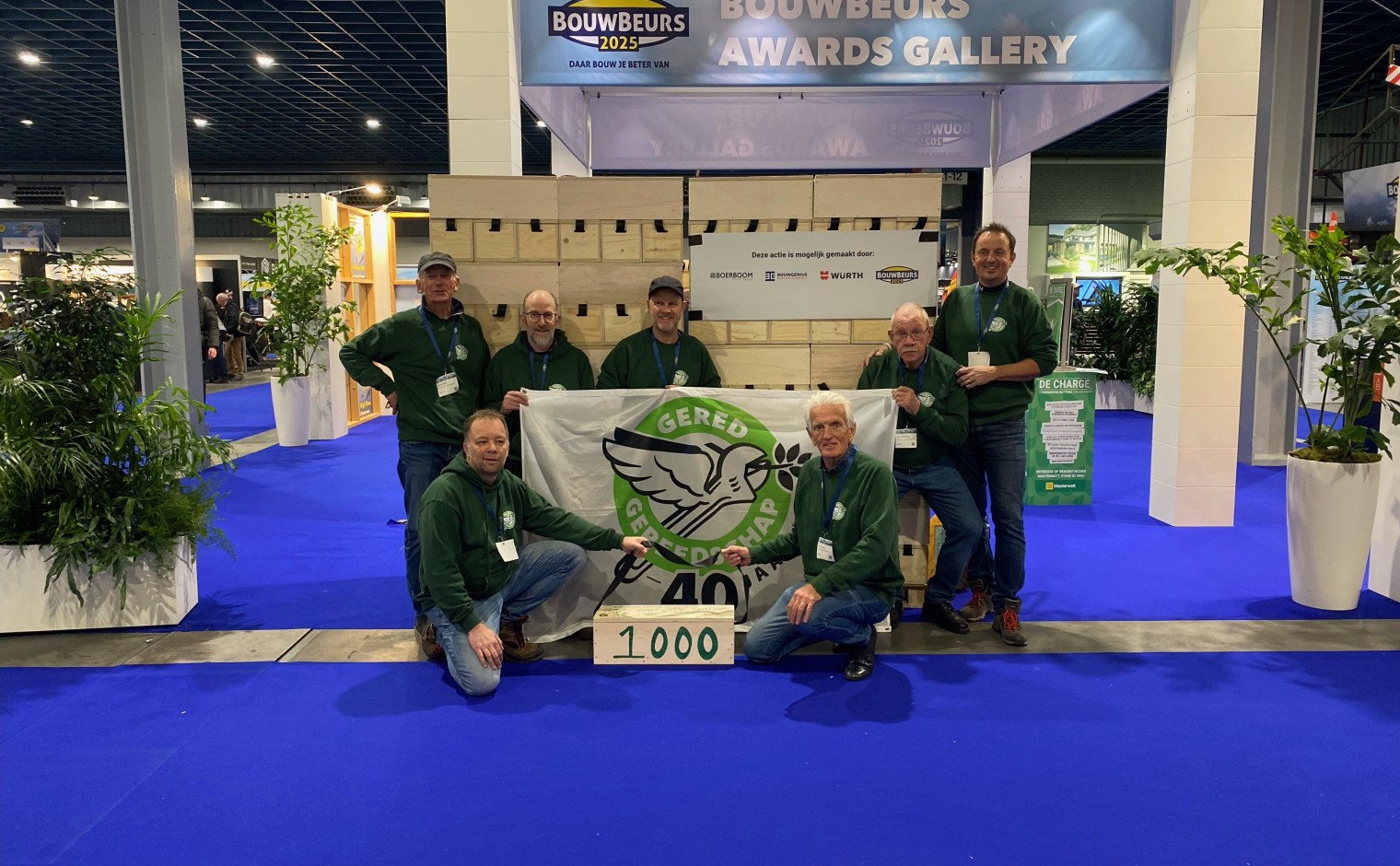 Gered Gereedschap timmerde 1.000 kisten met hulp van de BouwBeurs bezoekers.