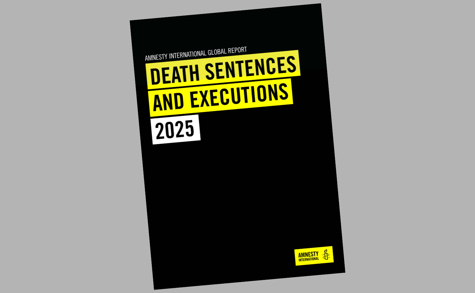 Cover van het rapport 'Death Sentences and Executions 2025' van Amnesty International.