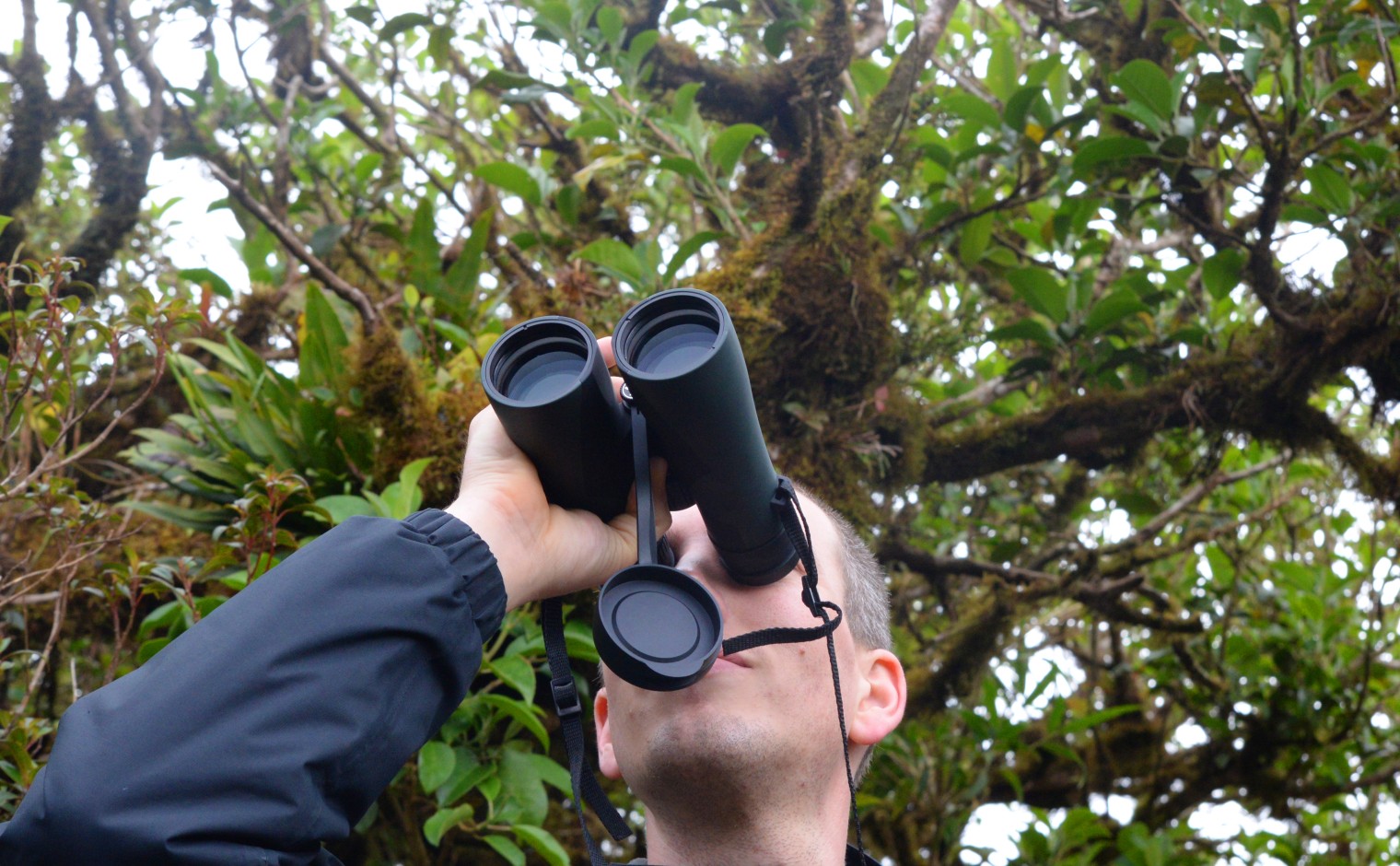 Richard spottend in Monte Verde