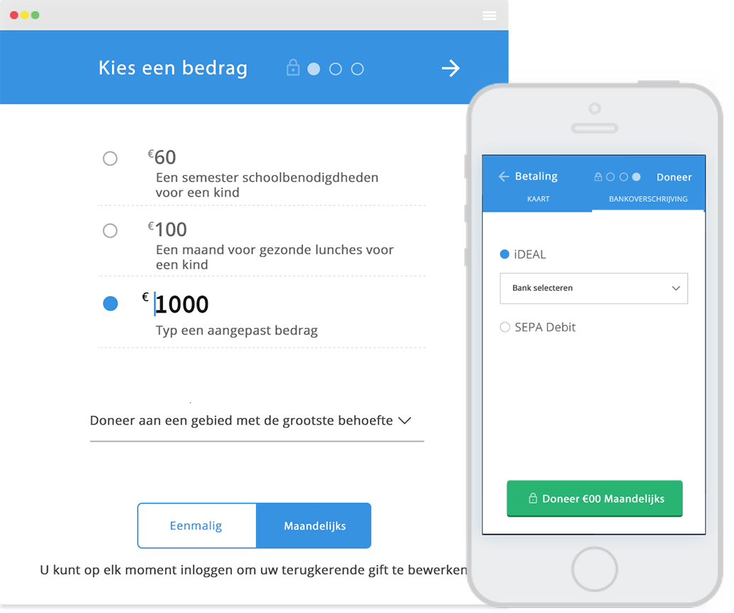 Donatiepagina Donorbox