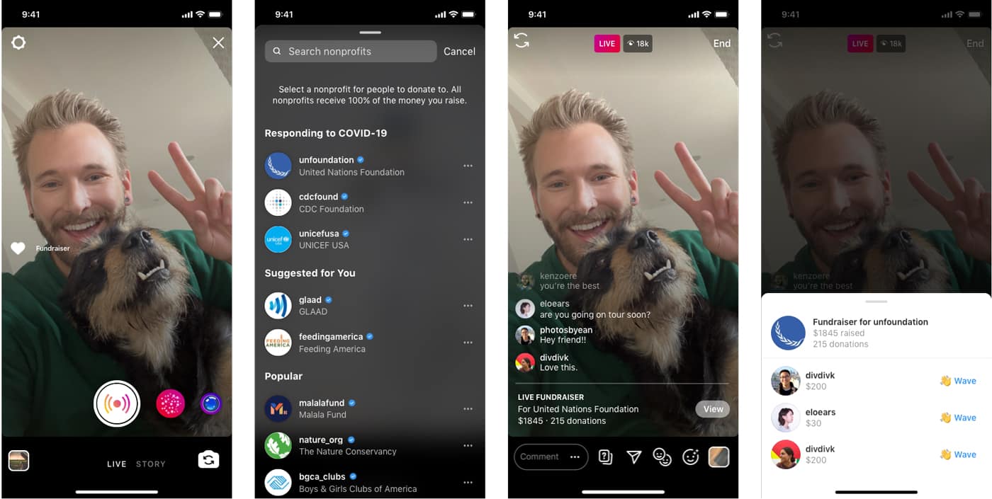 Instagram live fundraisers 1
