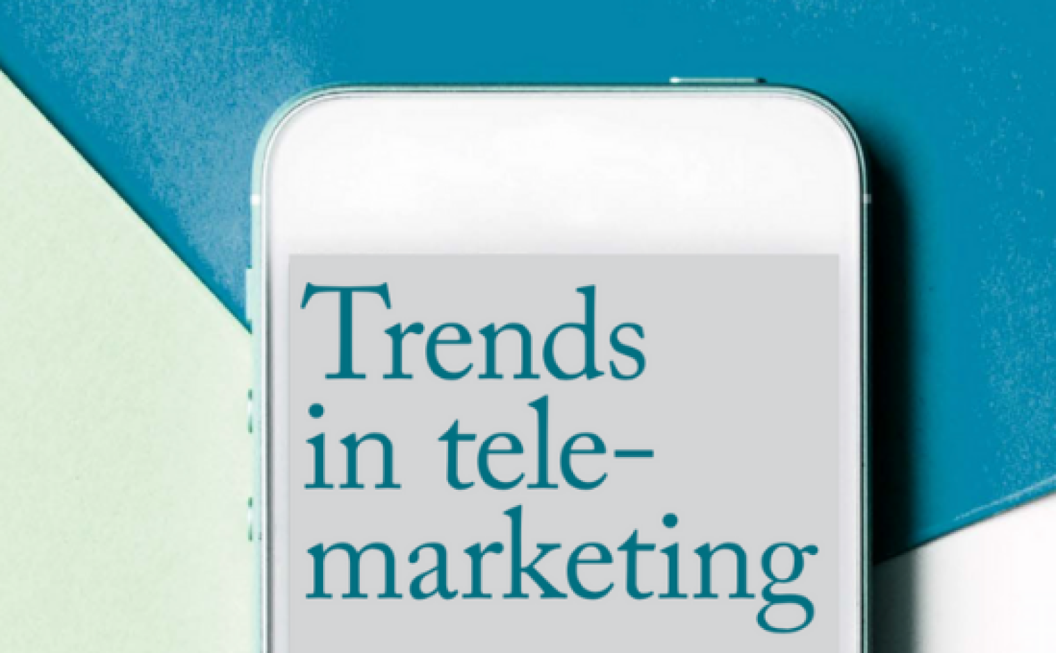 iPhone scherm met tekst: Trends in telemarketing