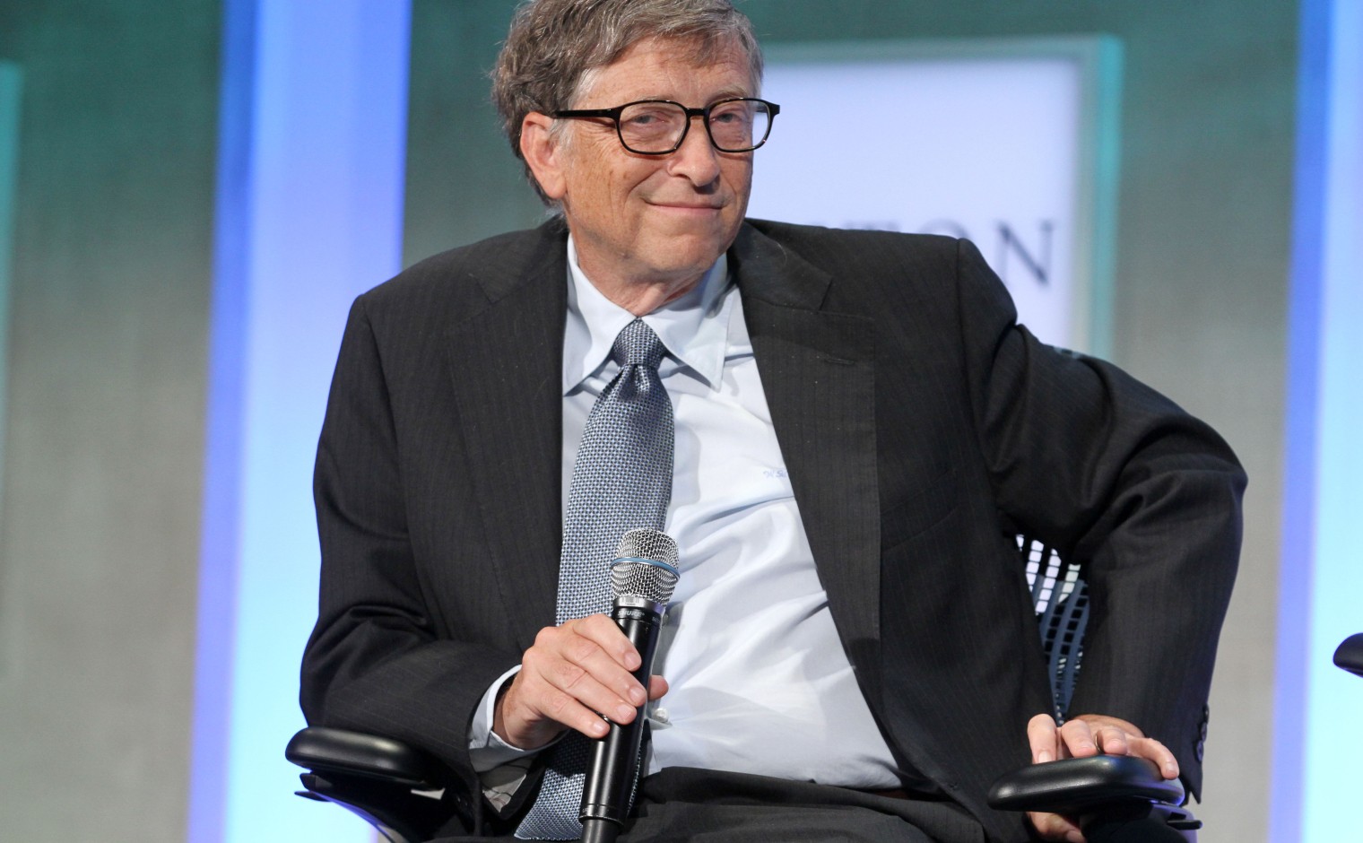 Bill Gates tijdens de Clinton Global Initiative Annual Meeting at The Shertaon New York Hotel on September 24, 2013 in New York City.