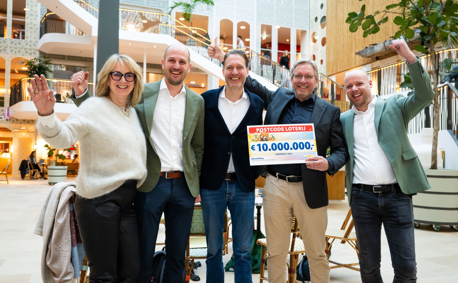 Kidnie kreeg tien miljoen van de Postcode Loterij uit het Droomfonds.