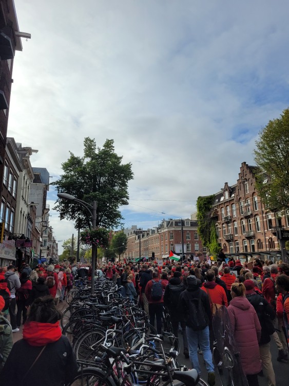 Rode Lijn-protest op 5 oktober 2025 (C) Petra Hoogerwerf