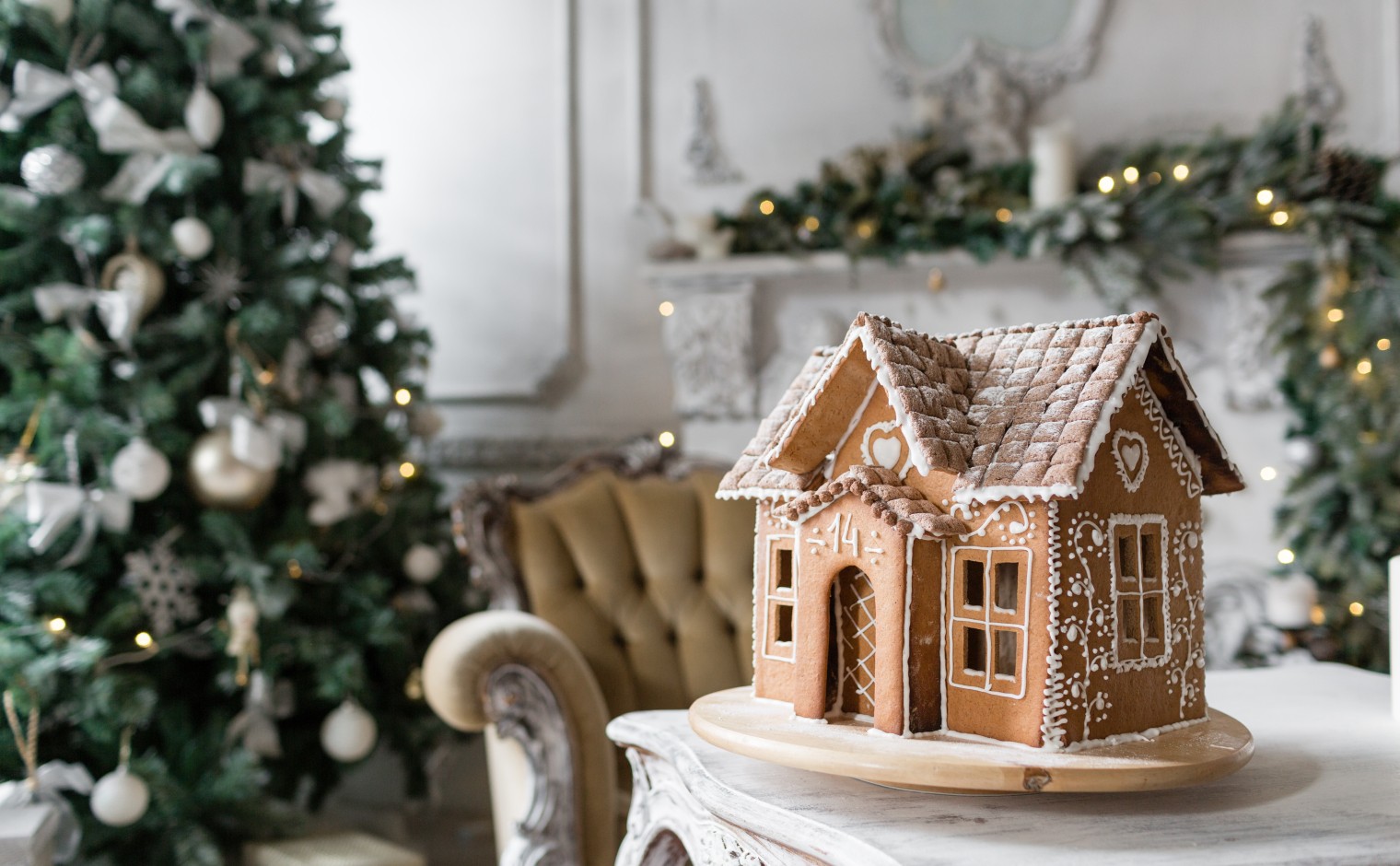 Kerstsetting.