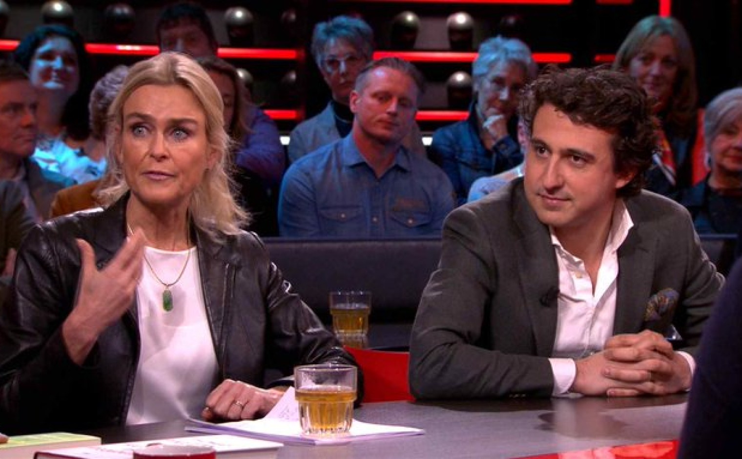 Een youtube still van Barbara Baarsma in de uitzending van DWDD van 14 februari 2020