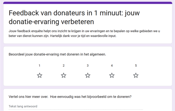 Met een simpel feedbackformulier haal je reacties op