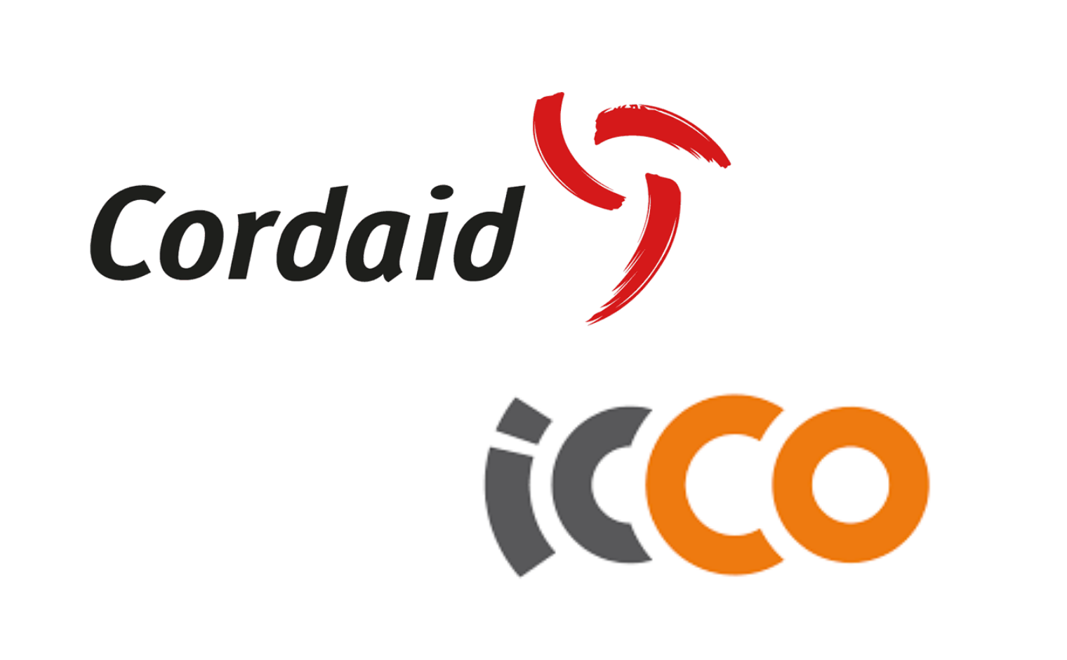 Logo's van Cordaid en ICCO
