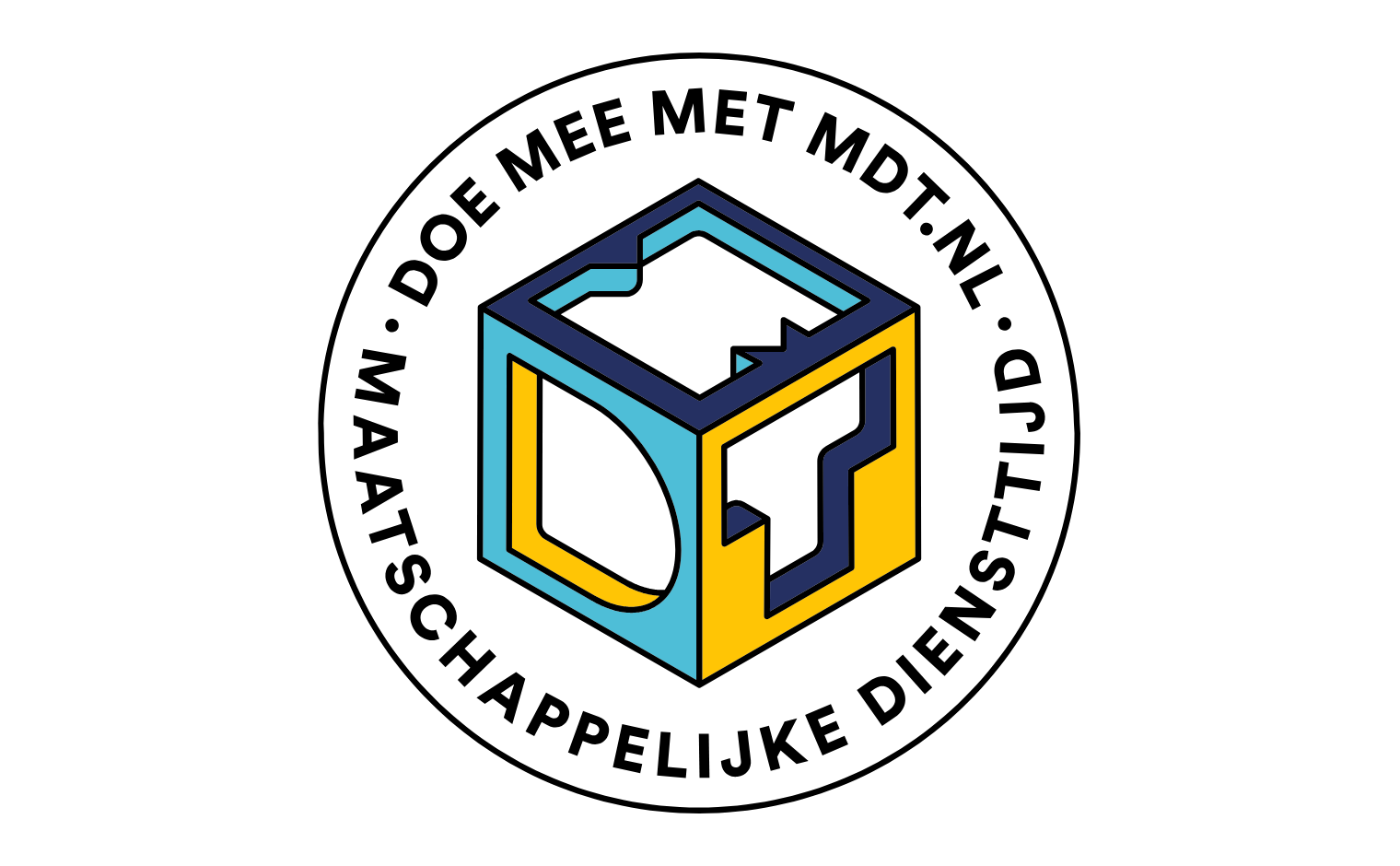 Logo van het initiatief MDT (Maatschappelijke Diensttijd).