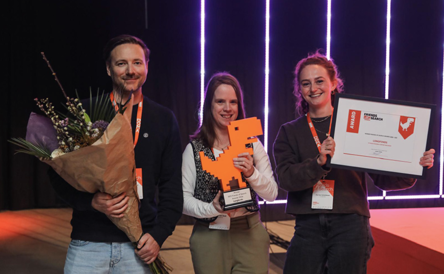 Longfonds won de categorie Best SEO tijdens de Friends of Search Awards 2026.