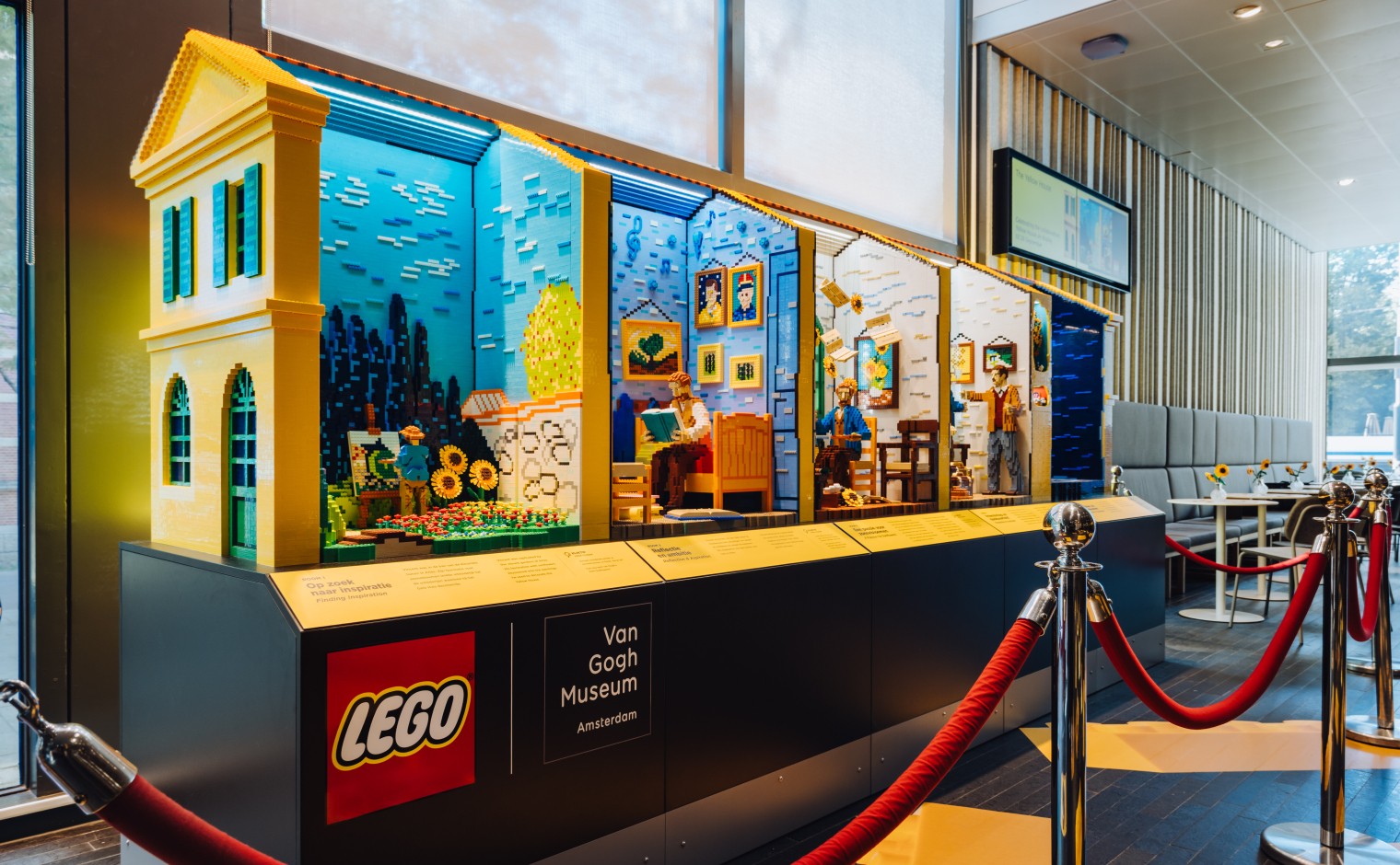 De LEGO-installatie in het Van Gogh Museum
