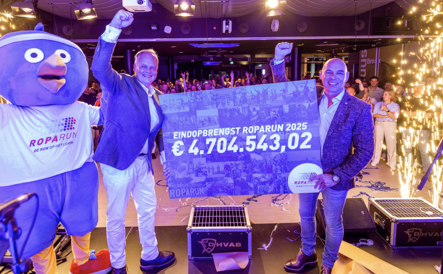 Bekendmaking van het eindbedrag van de Roparun 2025.