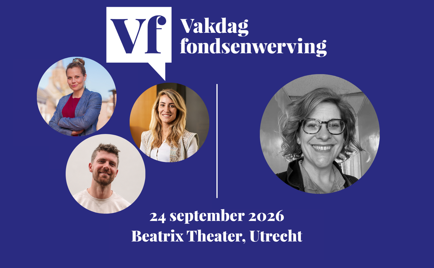 Babette Bürgi, Roy Schouten, Lizzy Kreeftmeijer en Marnie Middlemiss spreken op de Vakdag 2026.