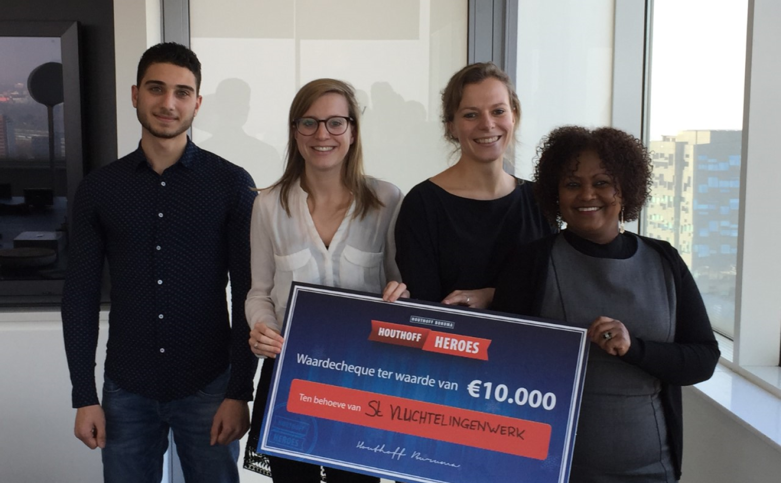 Vlnr.: Bryan Gybson, Annemarth Hiebendaal, Lumine van Uden en Elizabeth Bereket 