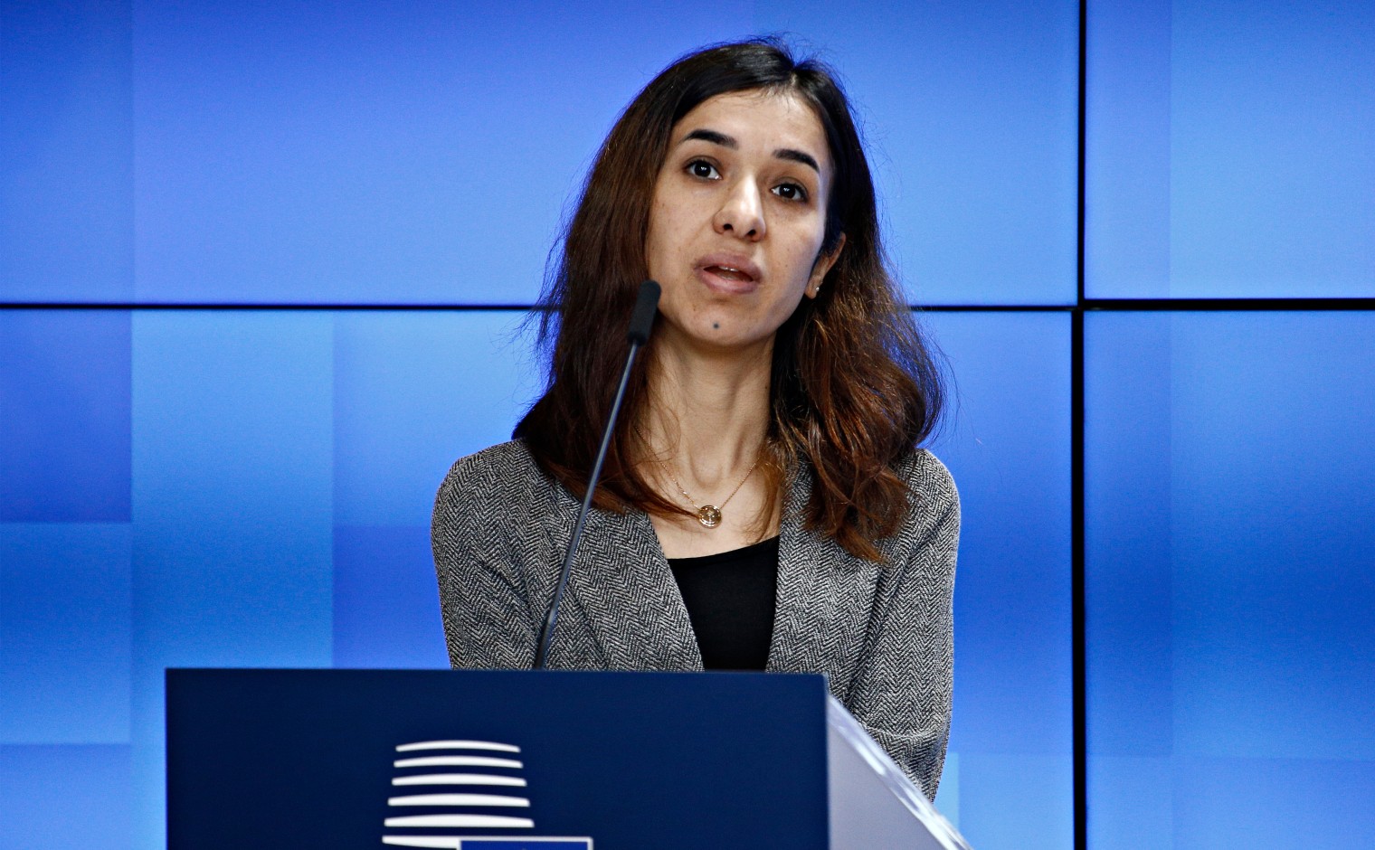 Nadia Murad, winnaar Nobelprijs van de Vrede en internationaal ambassadeur van de Postcode Loterijen.