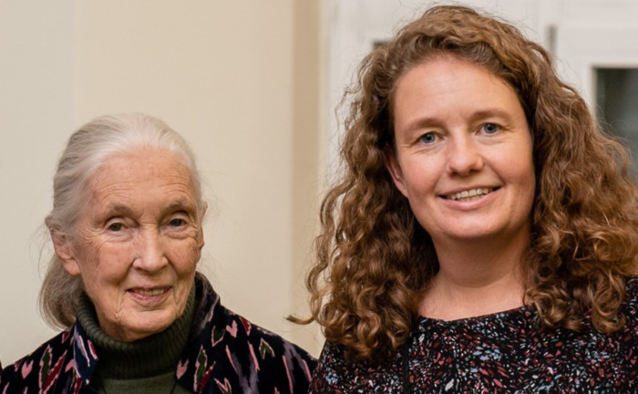 Jane Goodall en Monique Spaan (C) Klaus Ranger