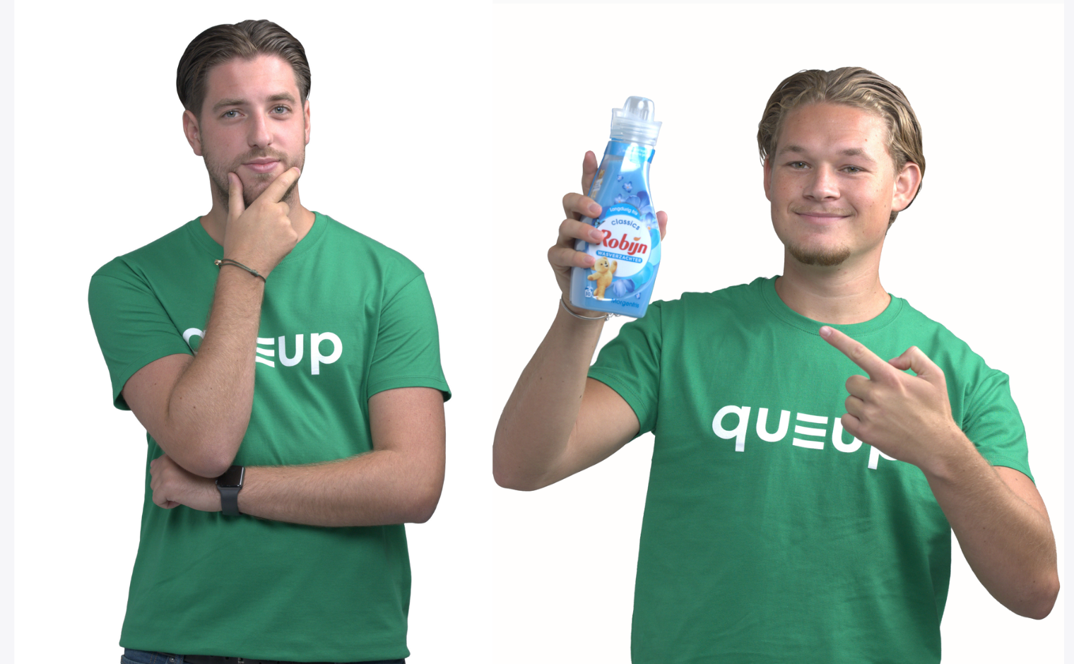 Dennis Prins en Sem Reijgwart, oprichters van queup.