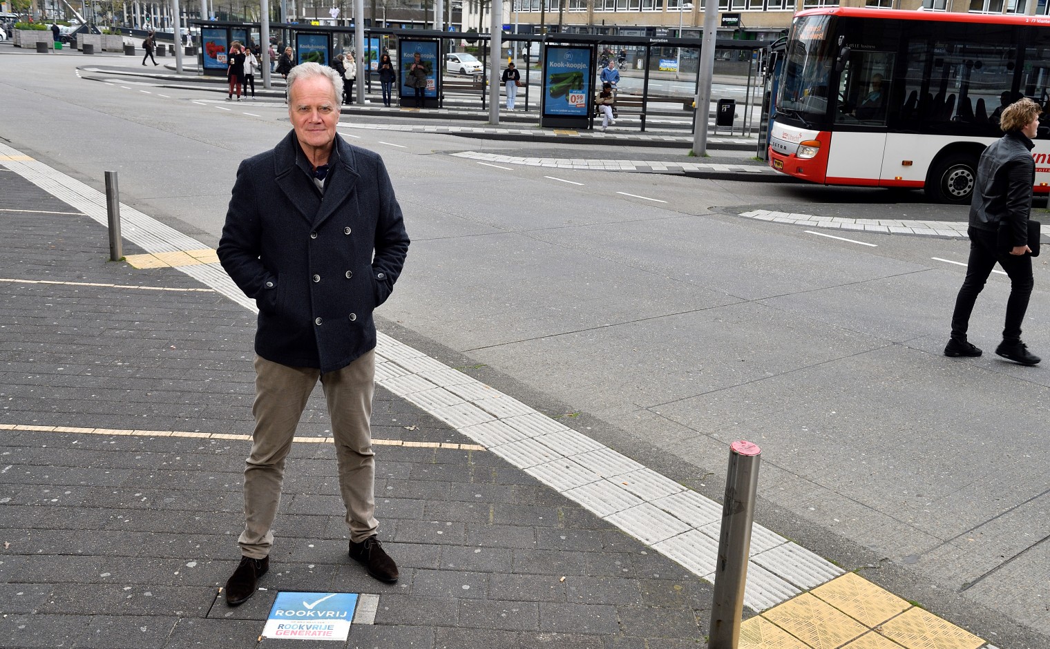 Michael Rutgers op het station in Amersfoort.