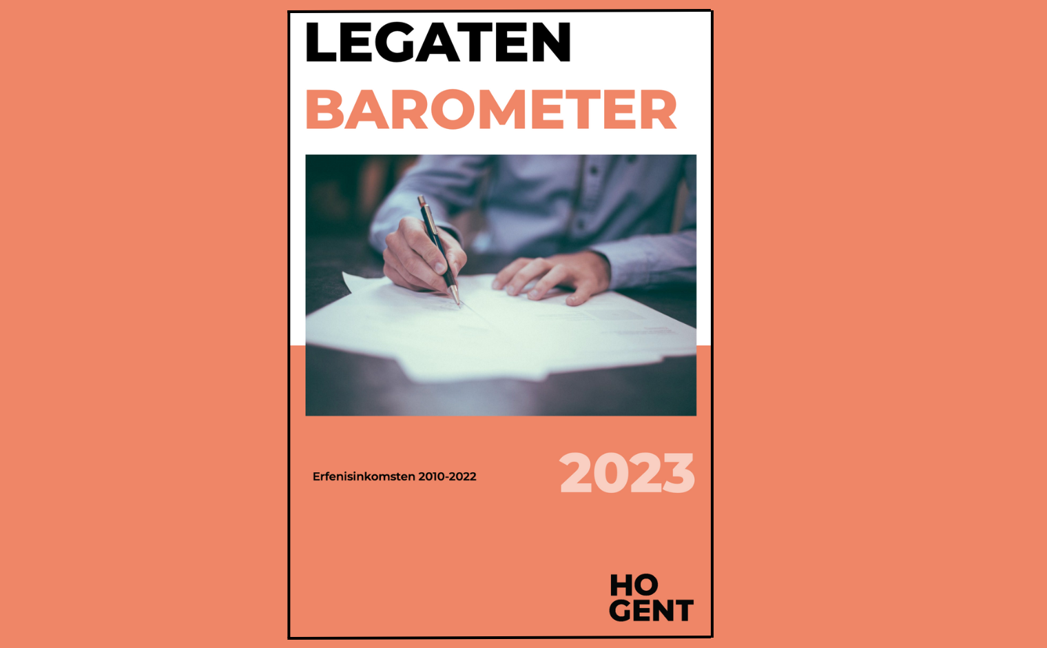 Cover van de Legatenbarometer 2023 van HOGENT.