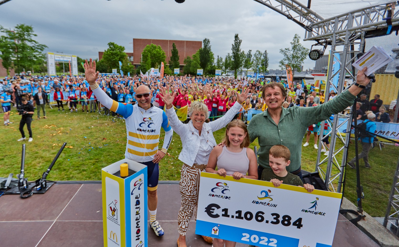 Bij de start maakte o.a. ambassadeur Robert ten Brink het bedrag bekend. Gedurende het event kwam daar nog ongeveer 20.000 euro bij.