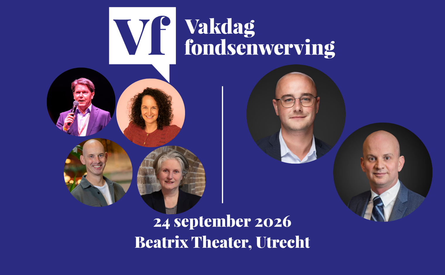 Matthijs de Bruin (Young Impact), Vera Knoops (Stichting Thuisgekookt), Nils Roemen (Durftevragen), Petra Hoogerwerf (o.a. Vakblad fondsenwerving), Remco Keij en Wilbert van Vliet (beide HVK Stevens) spreken op de Vakdag 2026.