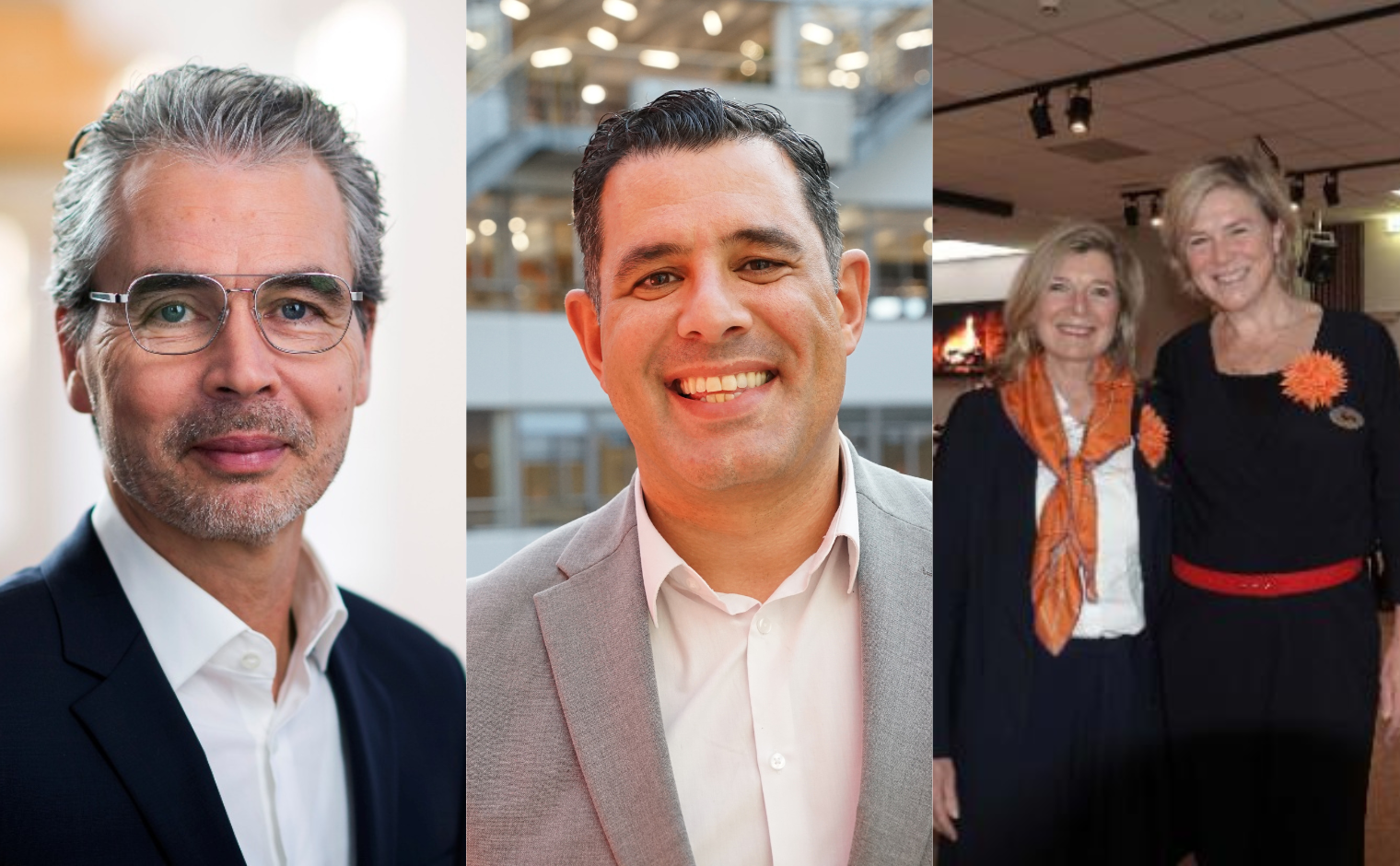 Max van Engen, Souhail Haouari en Getlin Visser met Annerieke Vonk.