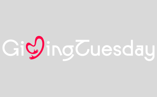 Het logo van GivingTuesday, verwerkt in de naam.