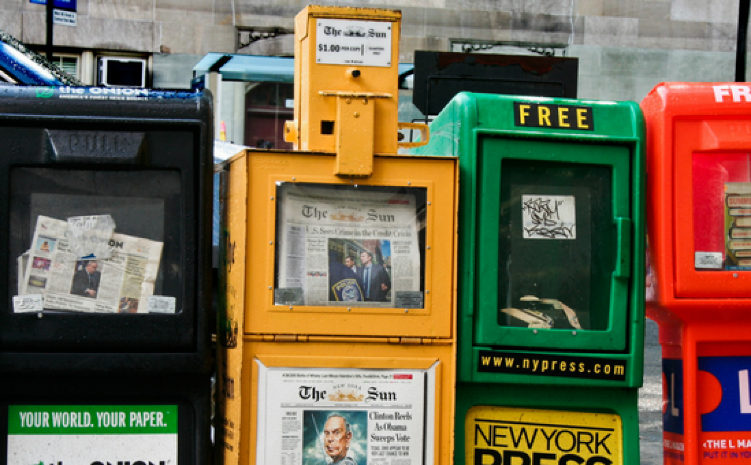 Newspaper stands