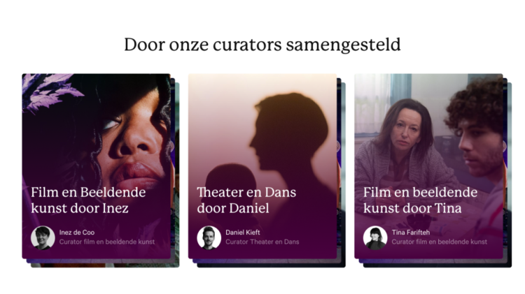 Curators geven suggesties binnen hun expertisegebied.