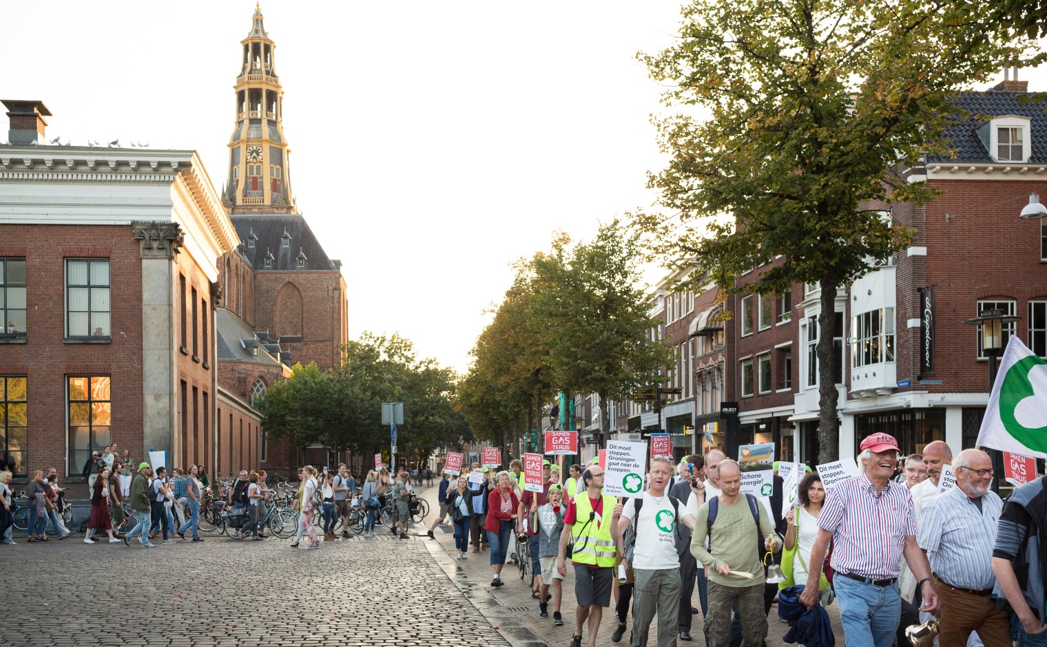 Protest tegen aardgaswinning in Groningen