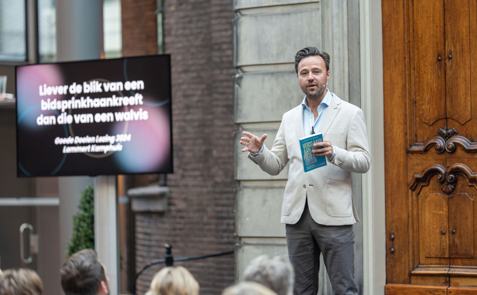 Lammert Kamphuis verzorgde de Goede Doelen Lezing 2024.