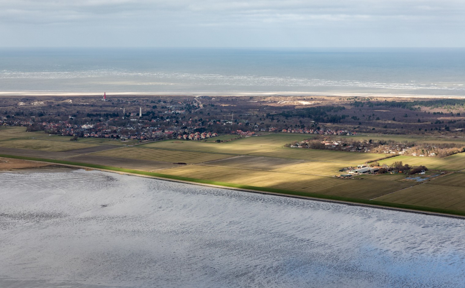 Schiermonnikoog, vanuit de lucht.