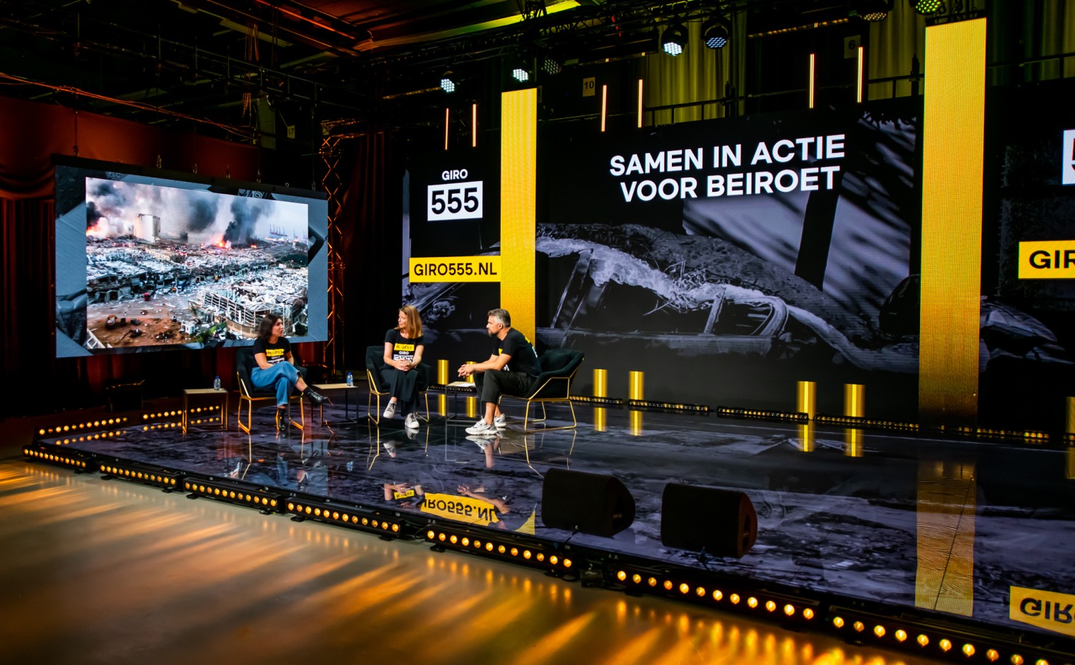 Tijdens de actiedag was er in Hilversum een kleine, niet voor het publiek toegankelijke studio opgezet.