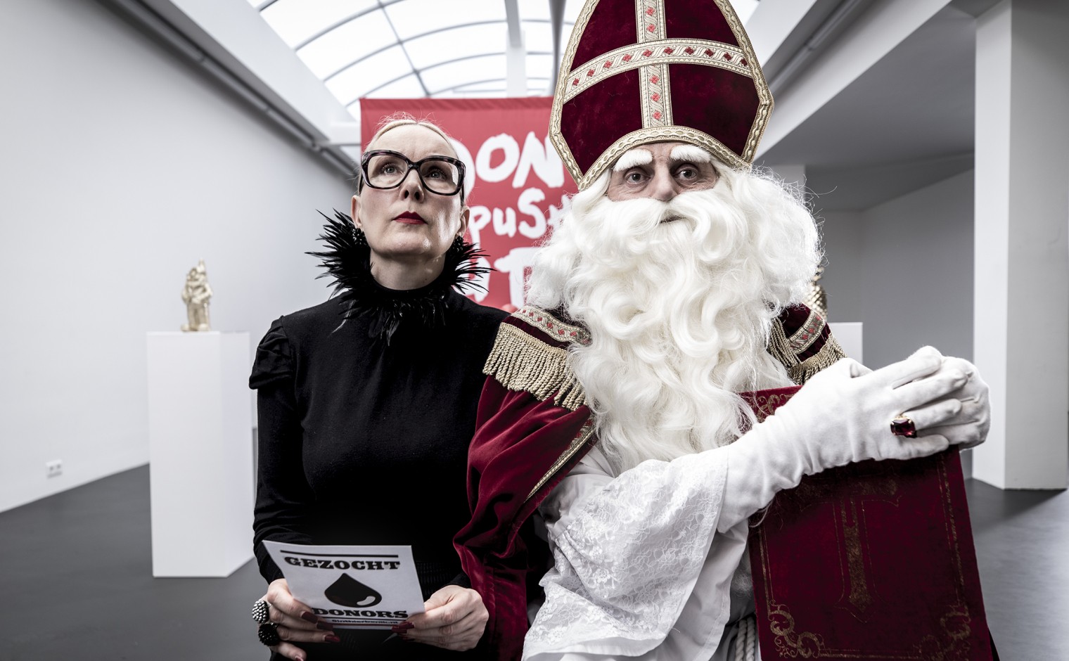 Sinterklaas was het middelpunt van de donor-werft-donoractie van Sanquin.