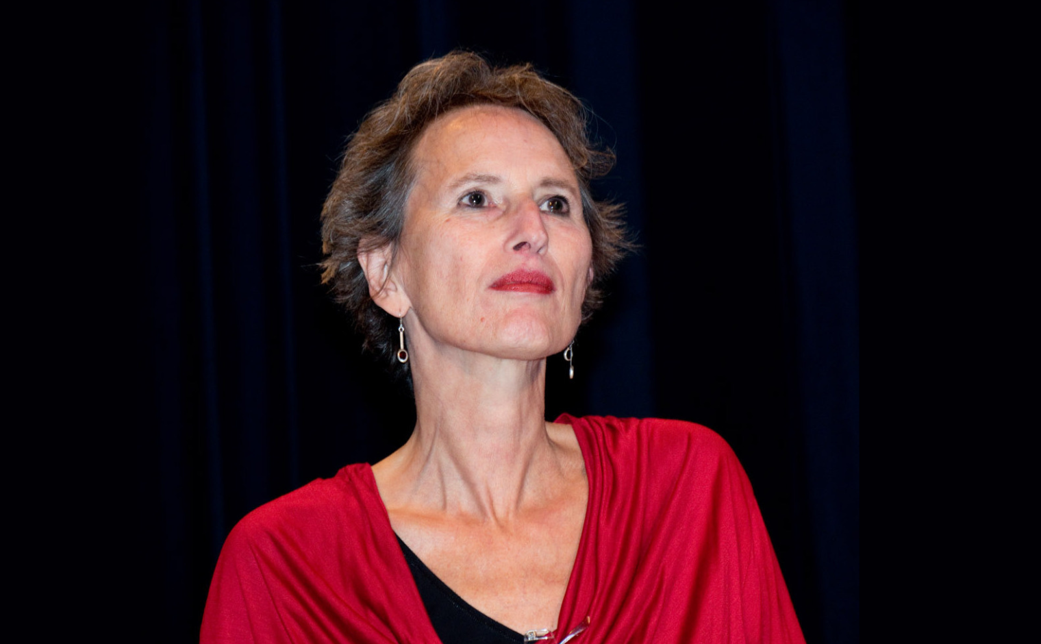 Karin Spaink in 2015. Ze overleed in mei 2026 op 68-jarige leeftijd.