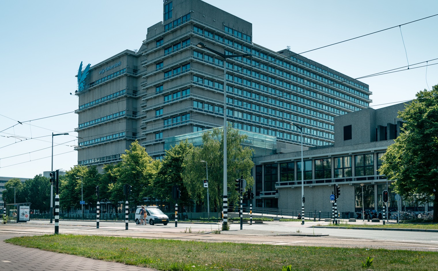 Het pand van de Vrije Universiteit Amsterdam.