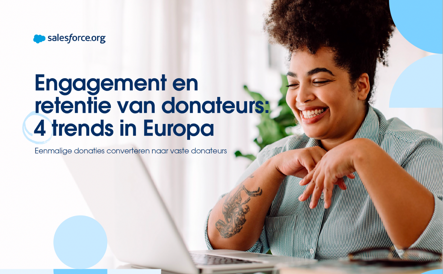 Cover van het e-book 'Engagement en retentie van donateurs: vier trends in Europa'