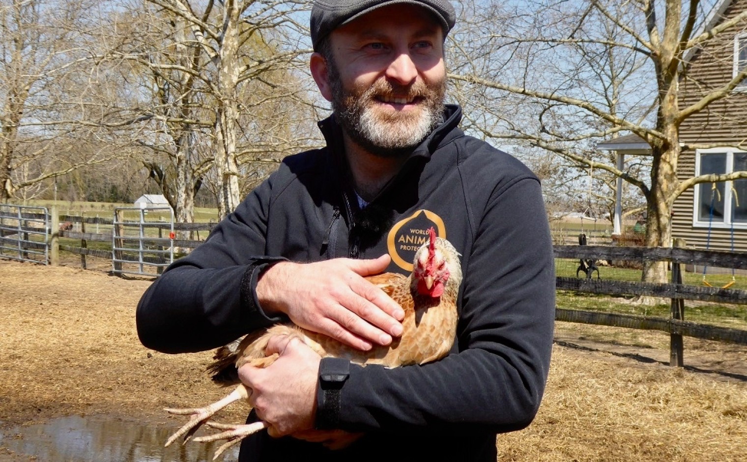 Dirk-Jan Verdonk bezoekt een biologische boerderij.