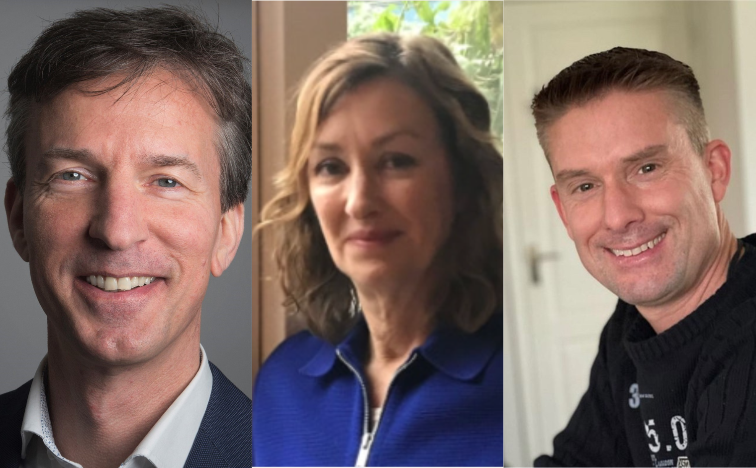 Martin van Arendonk (Bartiméus Fonds), Kick van der Mark (Goede Doelen Nederland) en Merlijn Stoffels (Rutgers, naar NOS).
