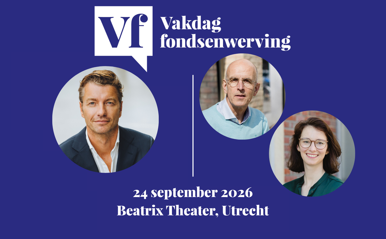 Stijn Wopereis (Van Gogh Museum), Arjen van Ketel en Yolande Zuijdgeest (beide Legacy Futures) spreken op de Vakdag 2026.