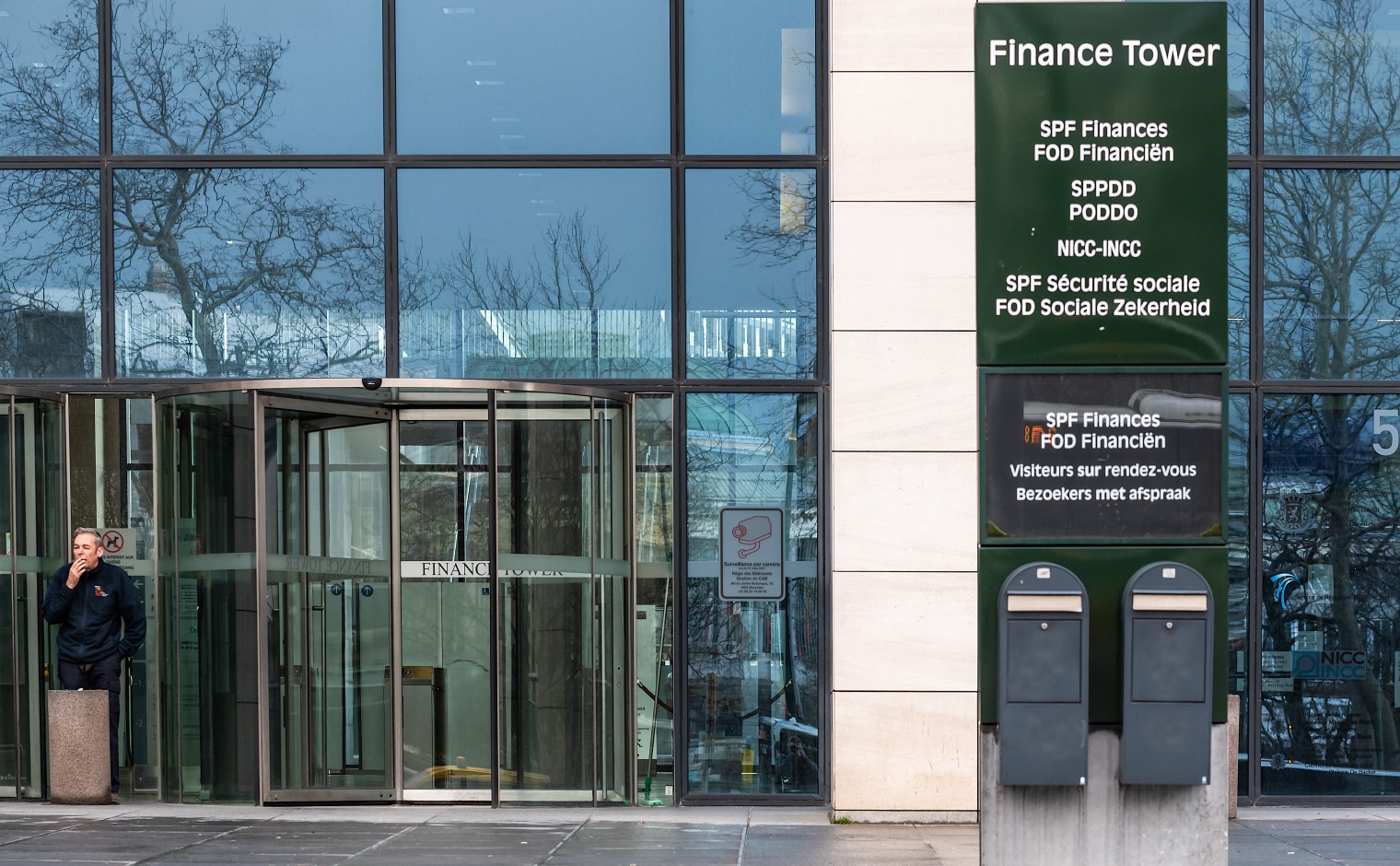 De Finance Tower in Brussel, vanuit waar de FOD Financiën werkzaam is.