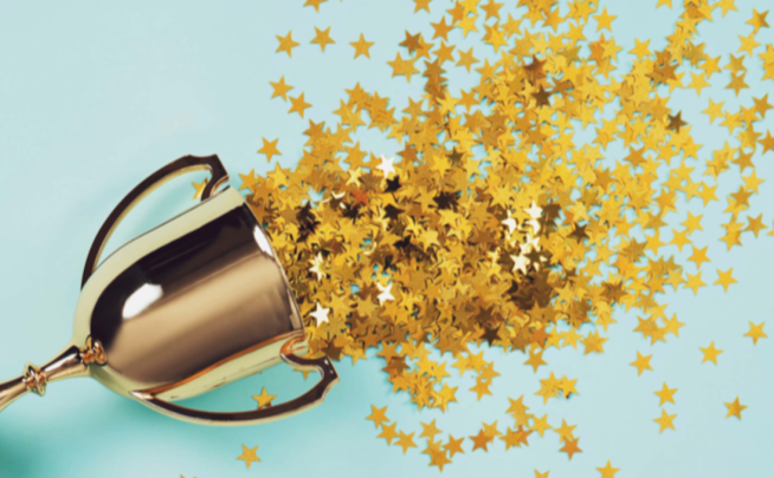 Bokaal met glittersterren