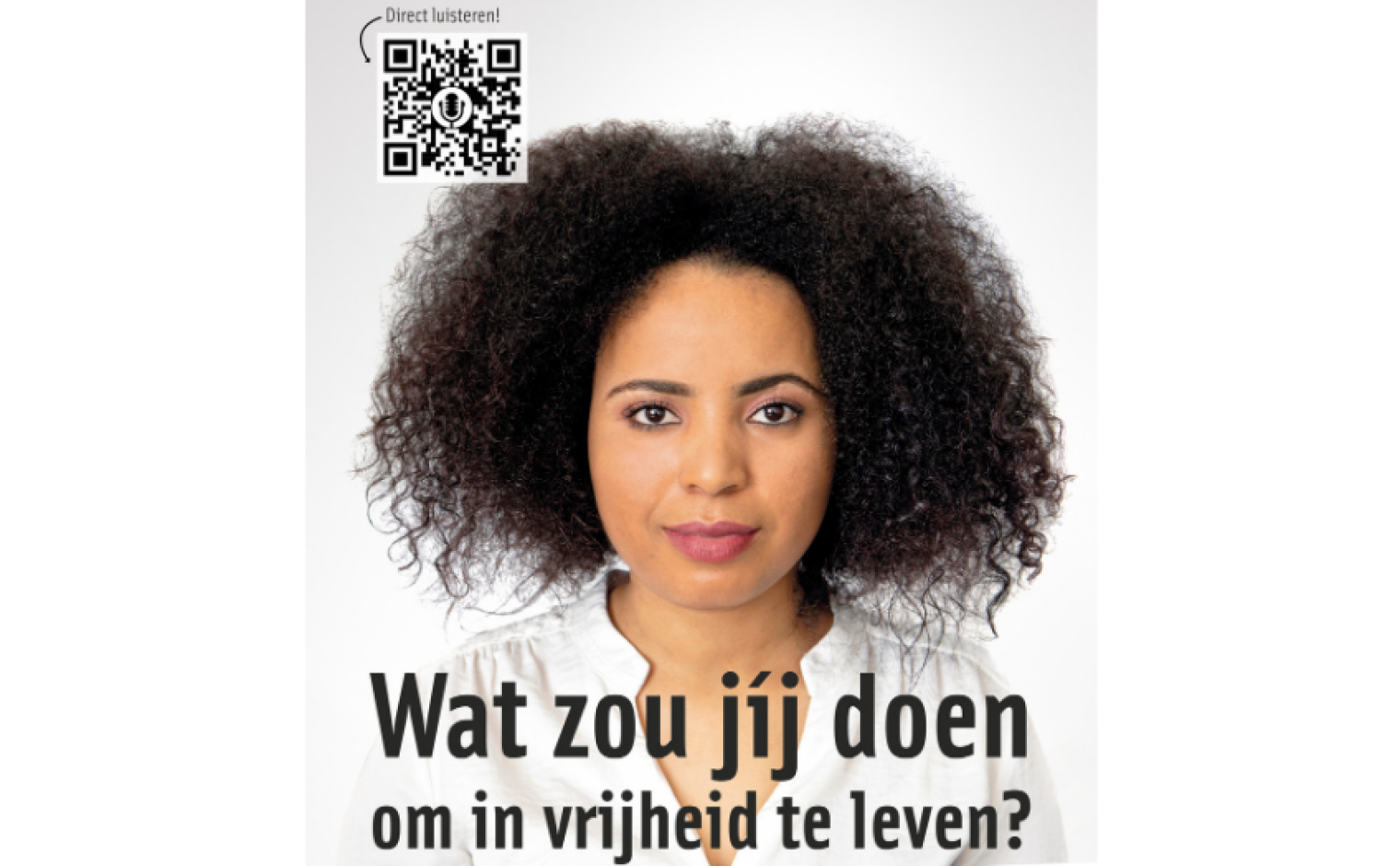 Campagnebeeld van Vluchtelingenwerk Nederland.