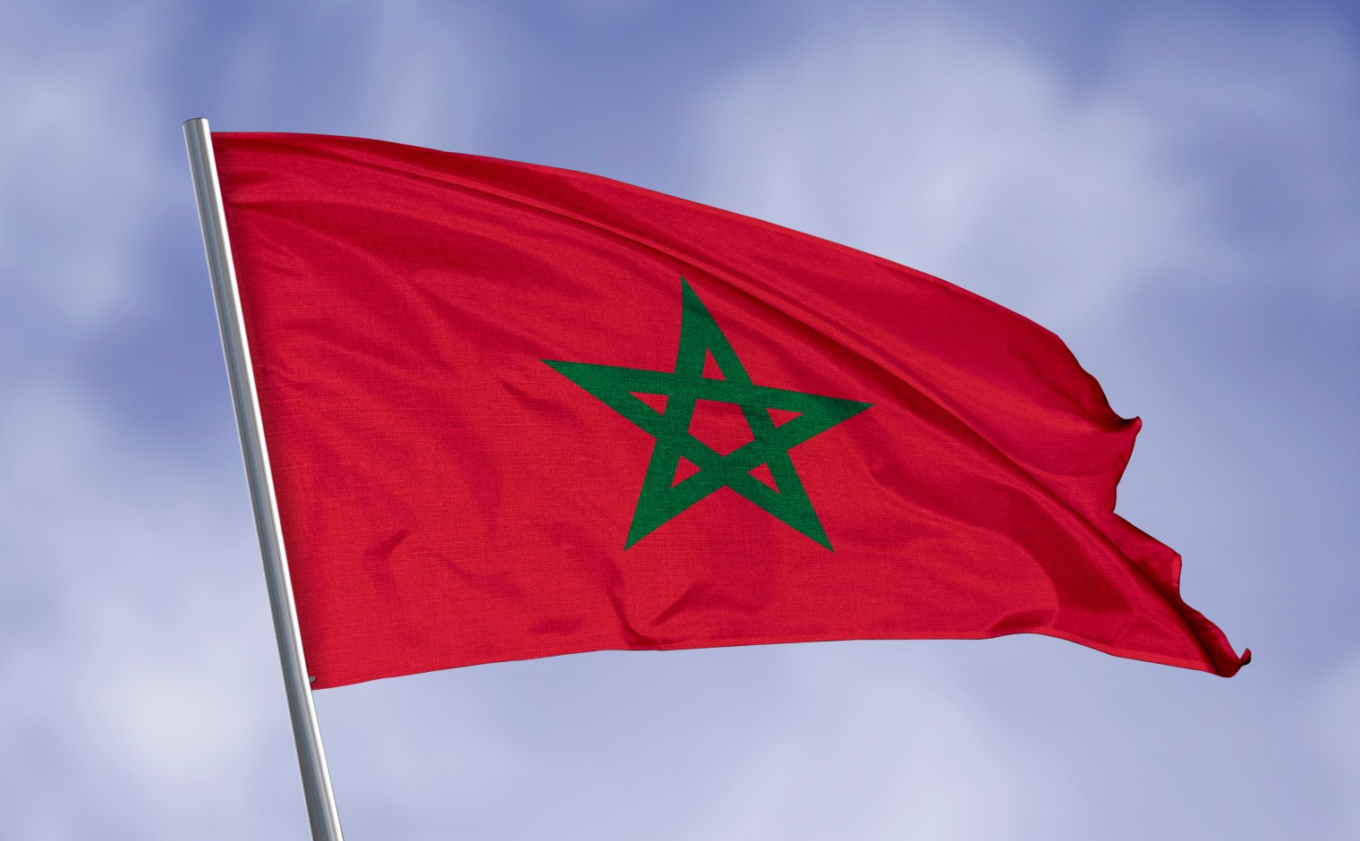Vlag van Marokko.