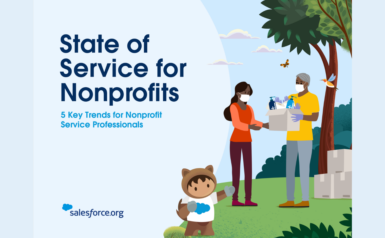 Cover van het whitepaper State of Service for Nonprofits van Salesforce.org.